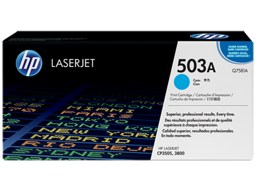 HP 503A Cyan Original LaserJet Toner Cartridge (Q7581A)